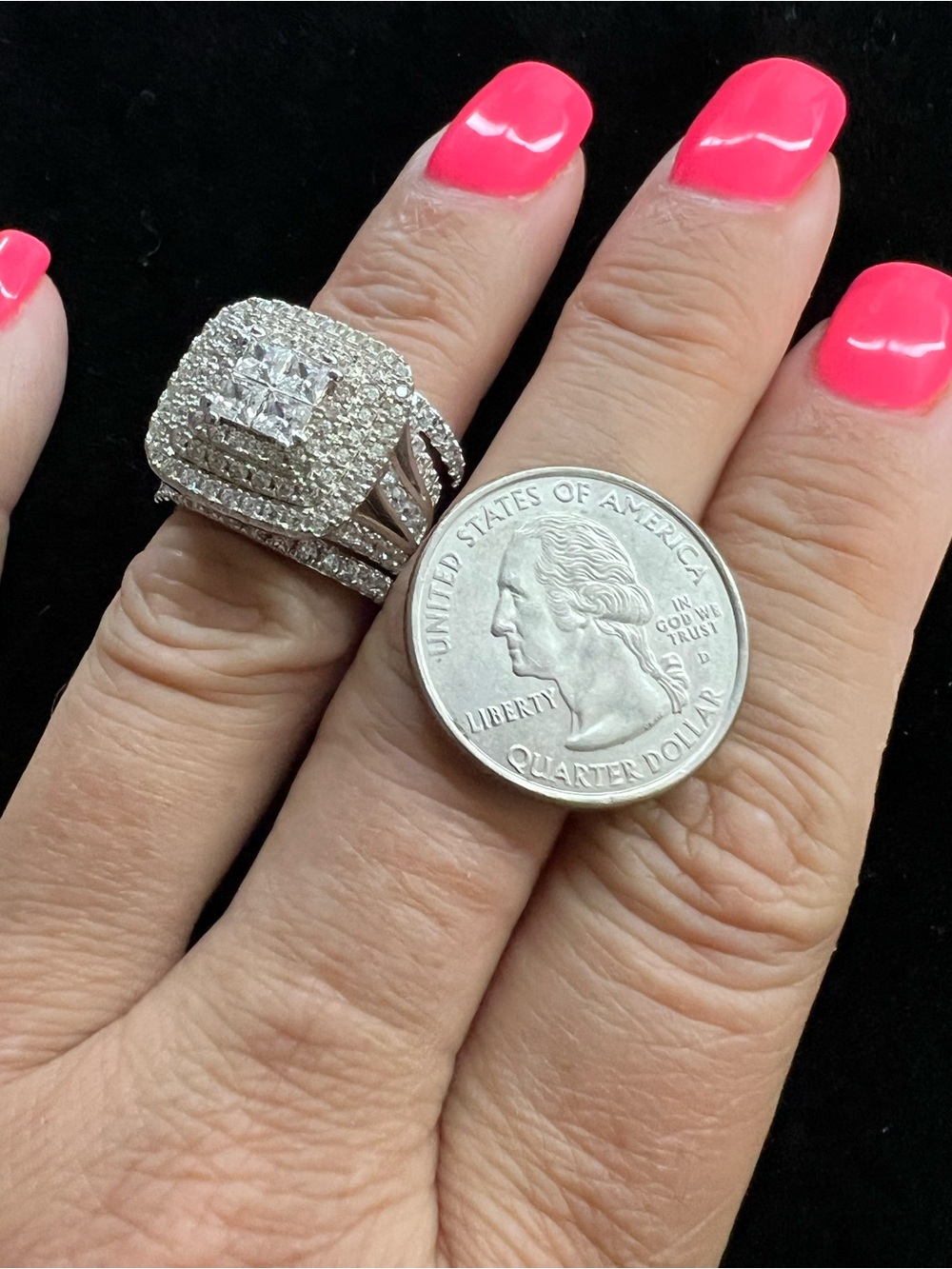 JOANCEE 925 STERLING SILVER WEDDING SET NWOT